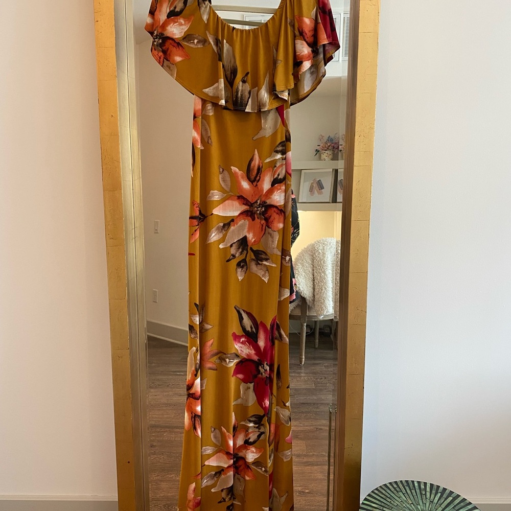 Off the shoulder maxi dress